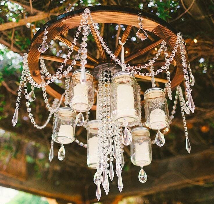 Tự làm đèn chùm pha lê mẫu 1