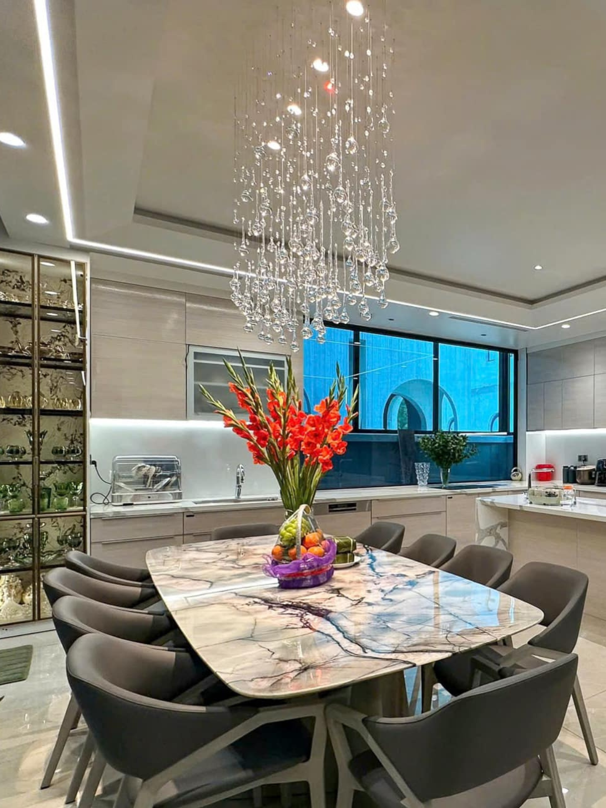 Đèn thả bàn ăn Bespoke ''Sương Mai Gọi Nắng''