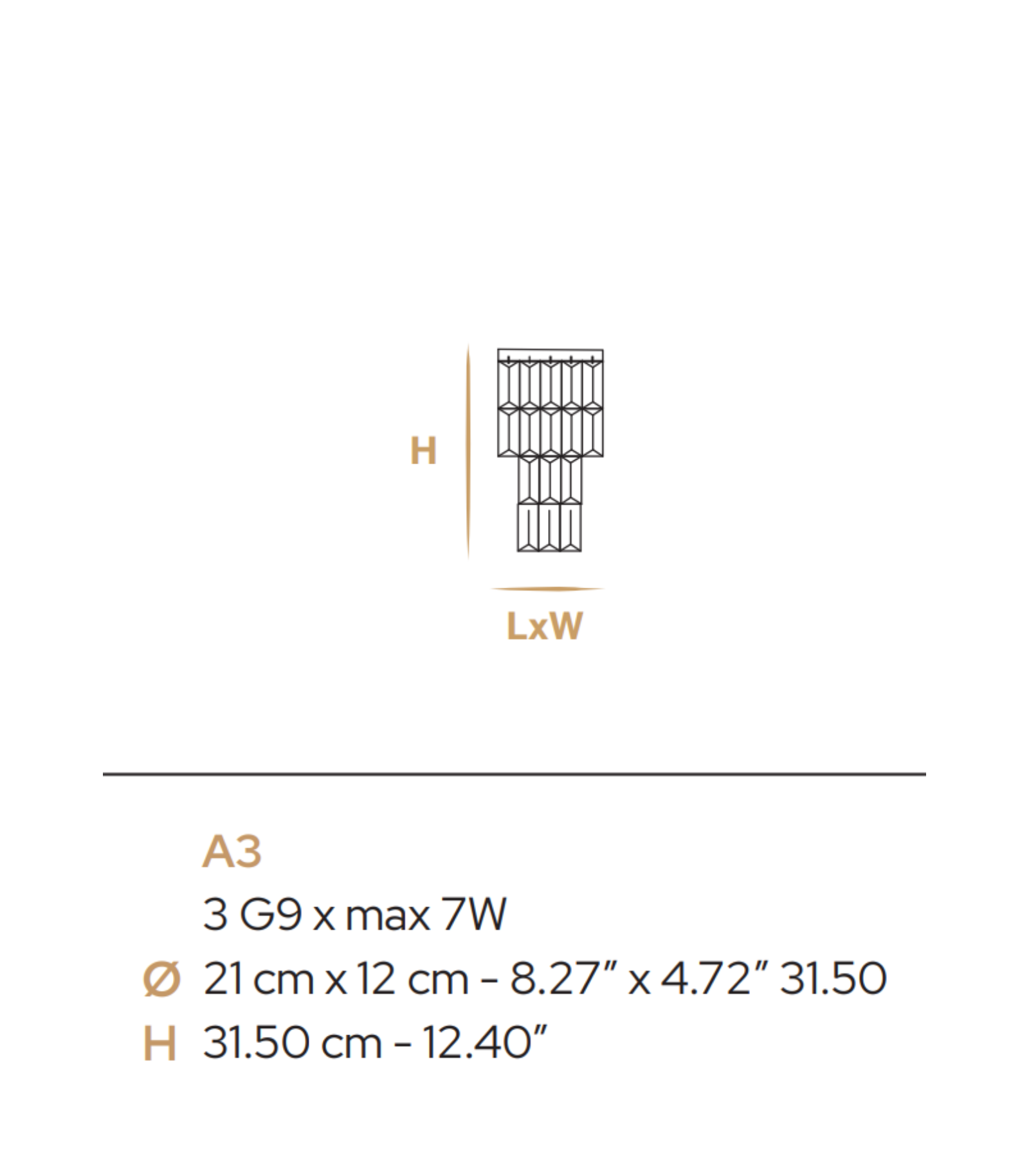Đèn tường Dandy Euroluce Lampadari