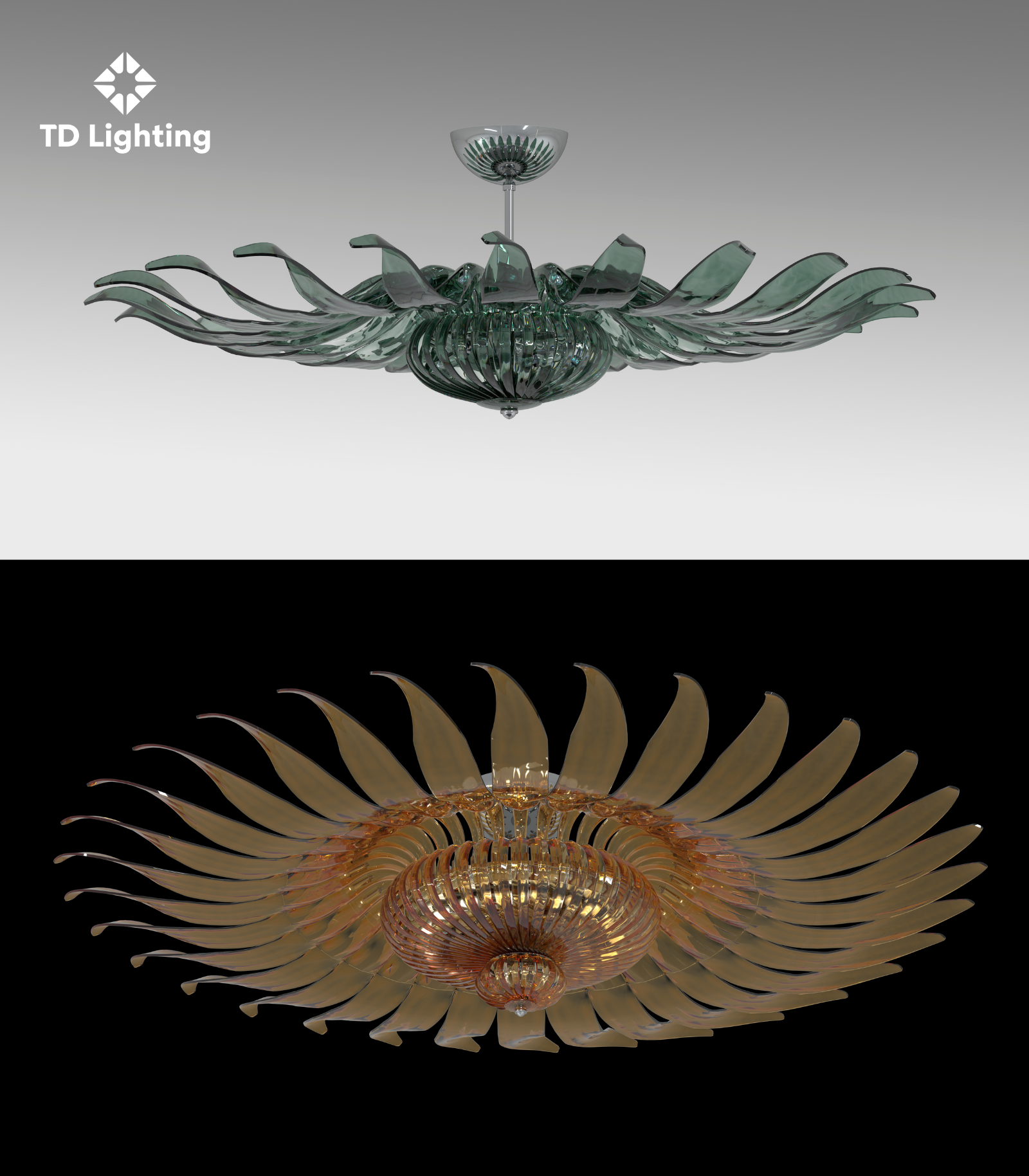 Đèn chùm Sunflower Iris Cristal Bohemia 15 Đèn chùm Sunflower Iris Cristal Bohemia