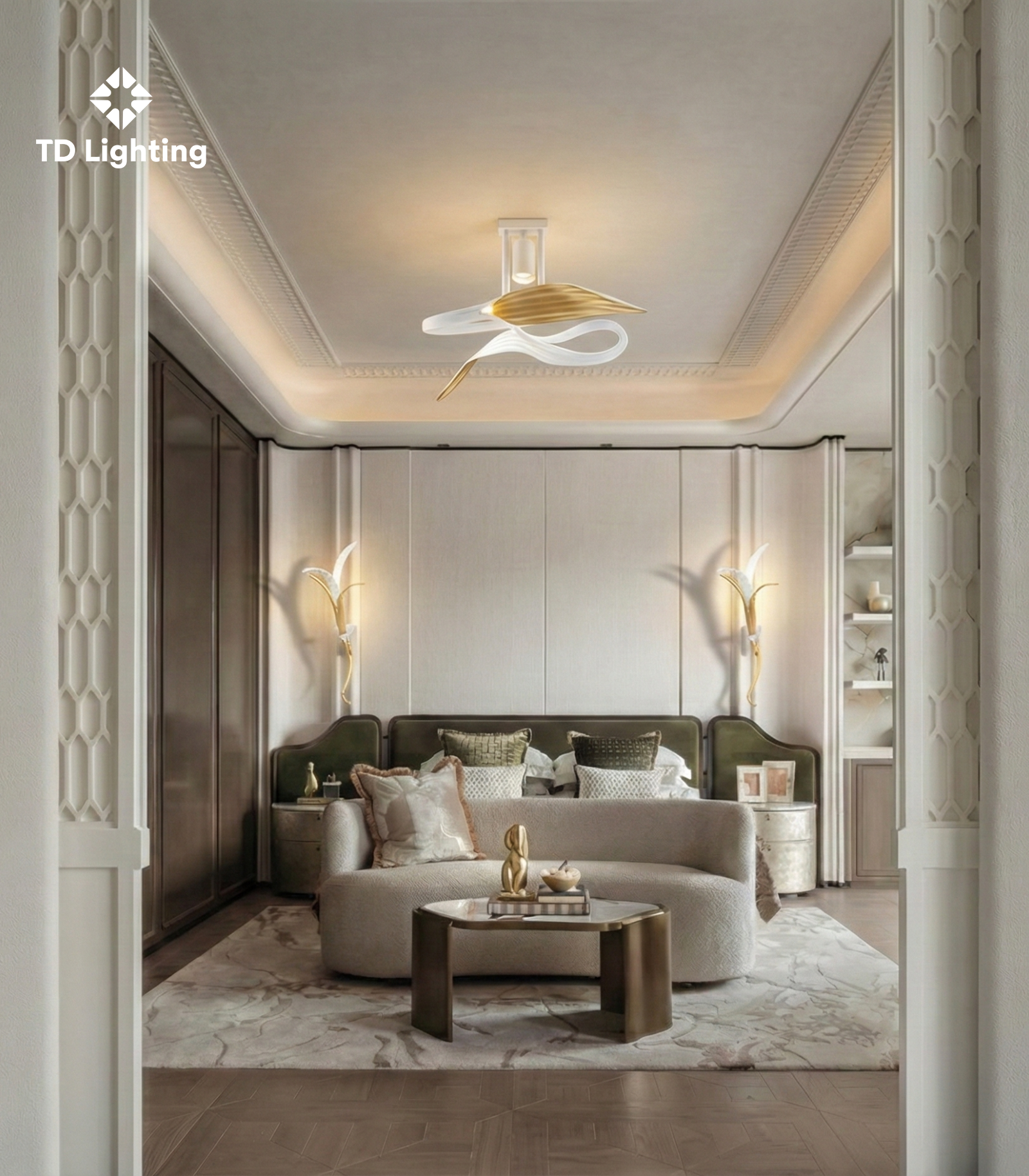 Đèn ốp trần Bach Iris Cristal Bohemia