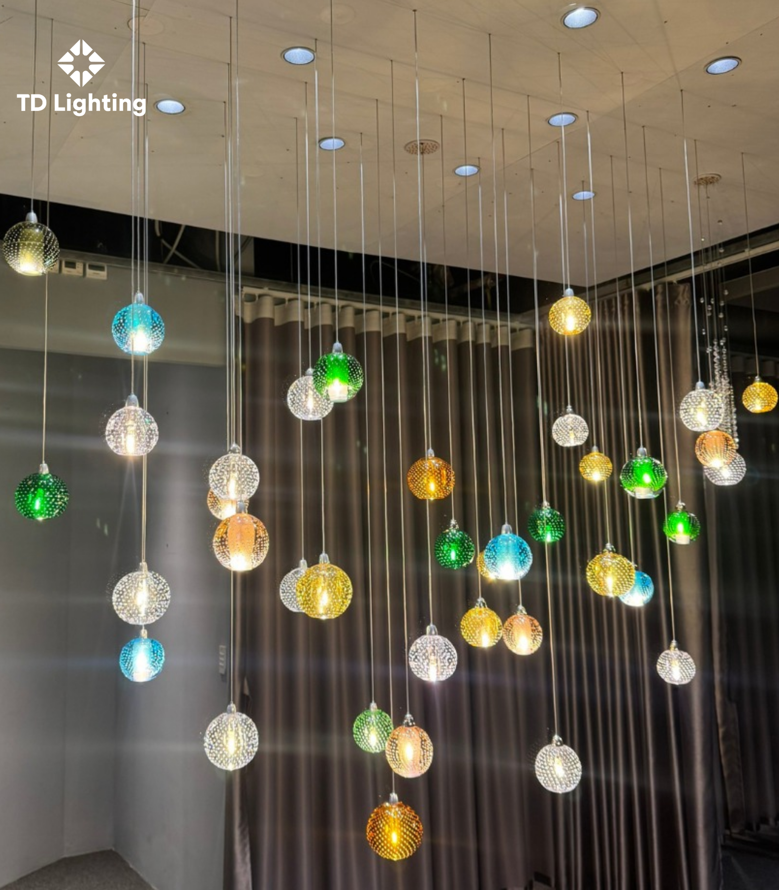 Đèn thả thiết kế Quả Cầu Đa Sắc