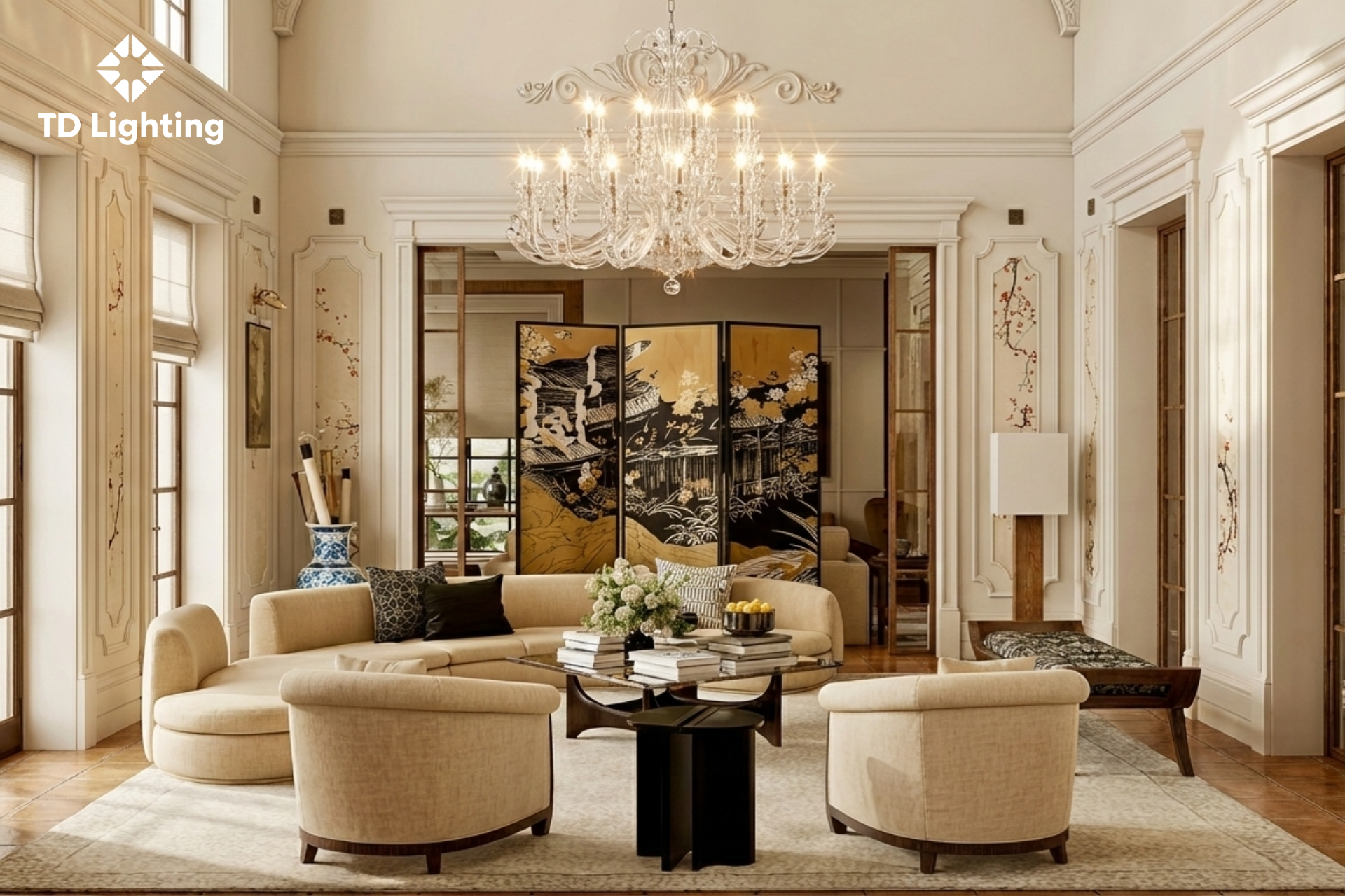 Đèn chùm Allison Iris Cristal Bohemia