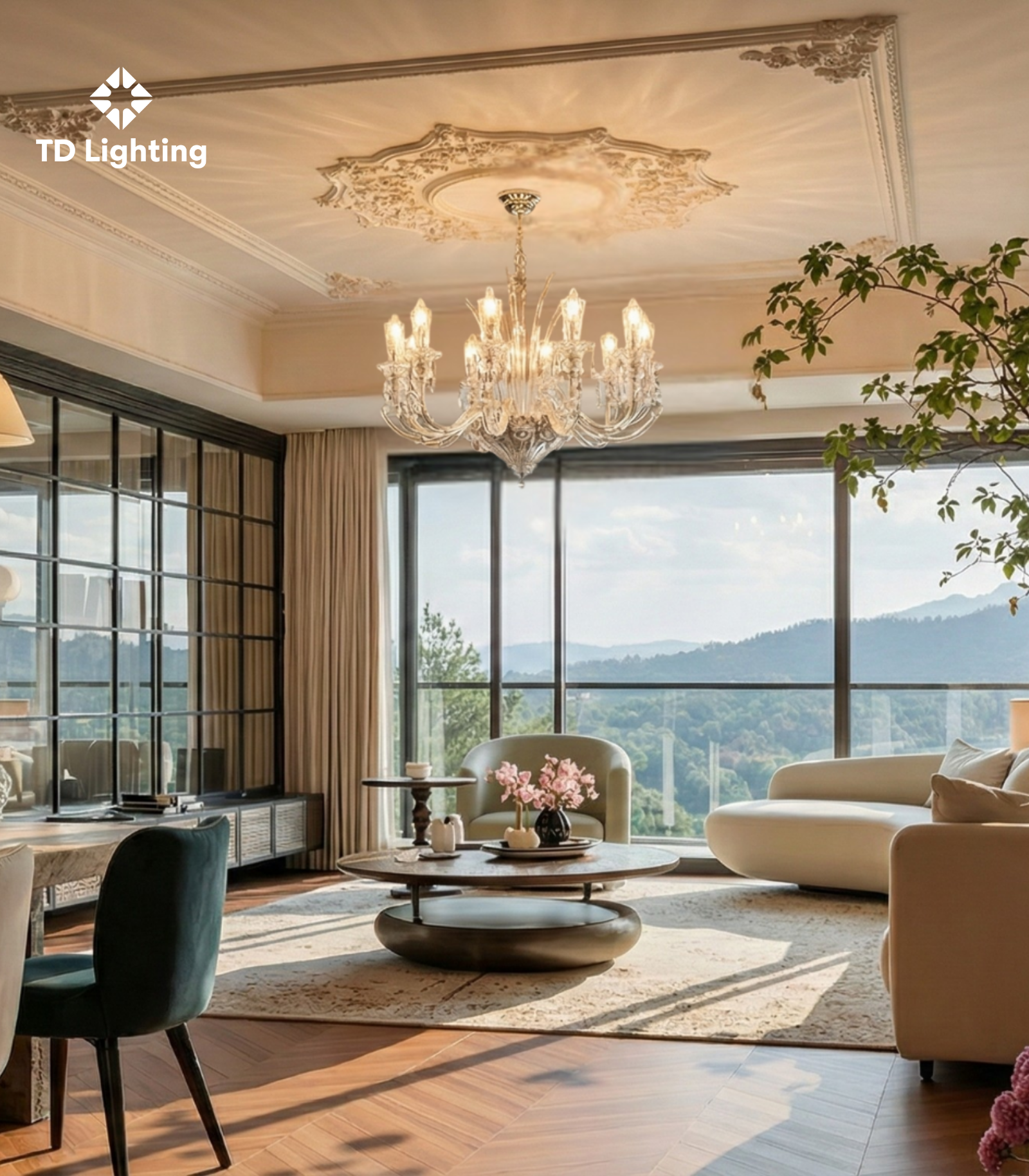 Đèn chùm Capriccio Iris Cristal Bohemia