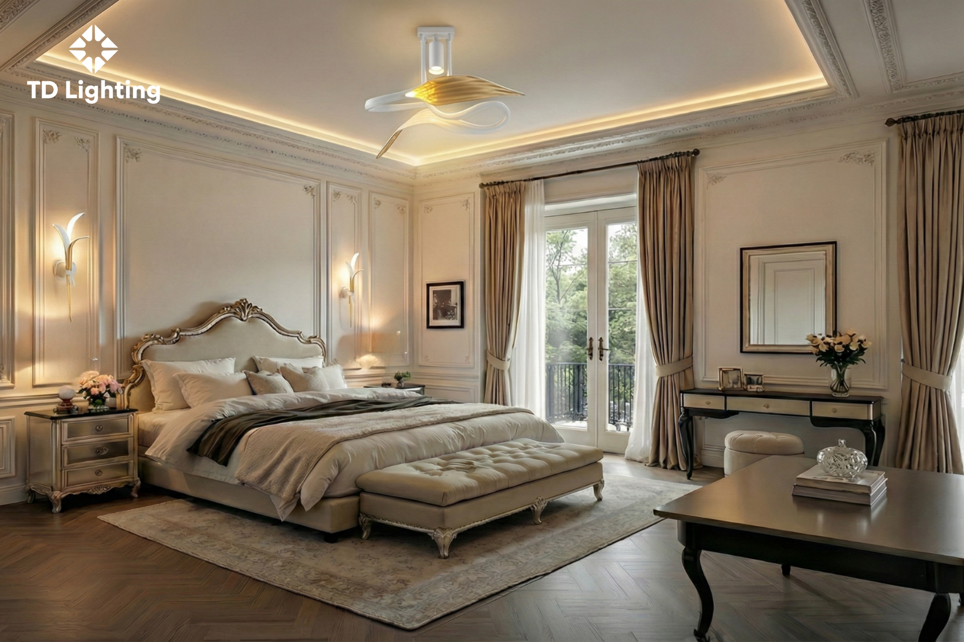 Đèn ốp trần Bach Iris Cristal Bohemia