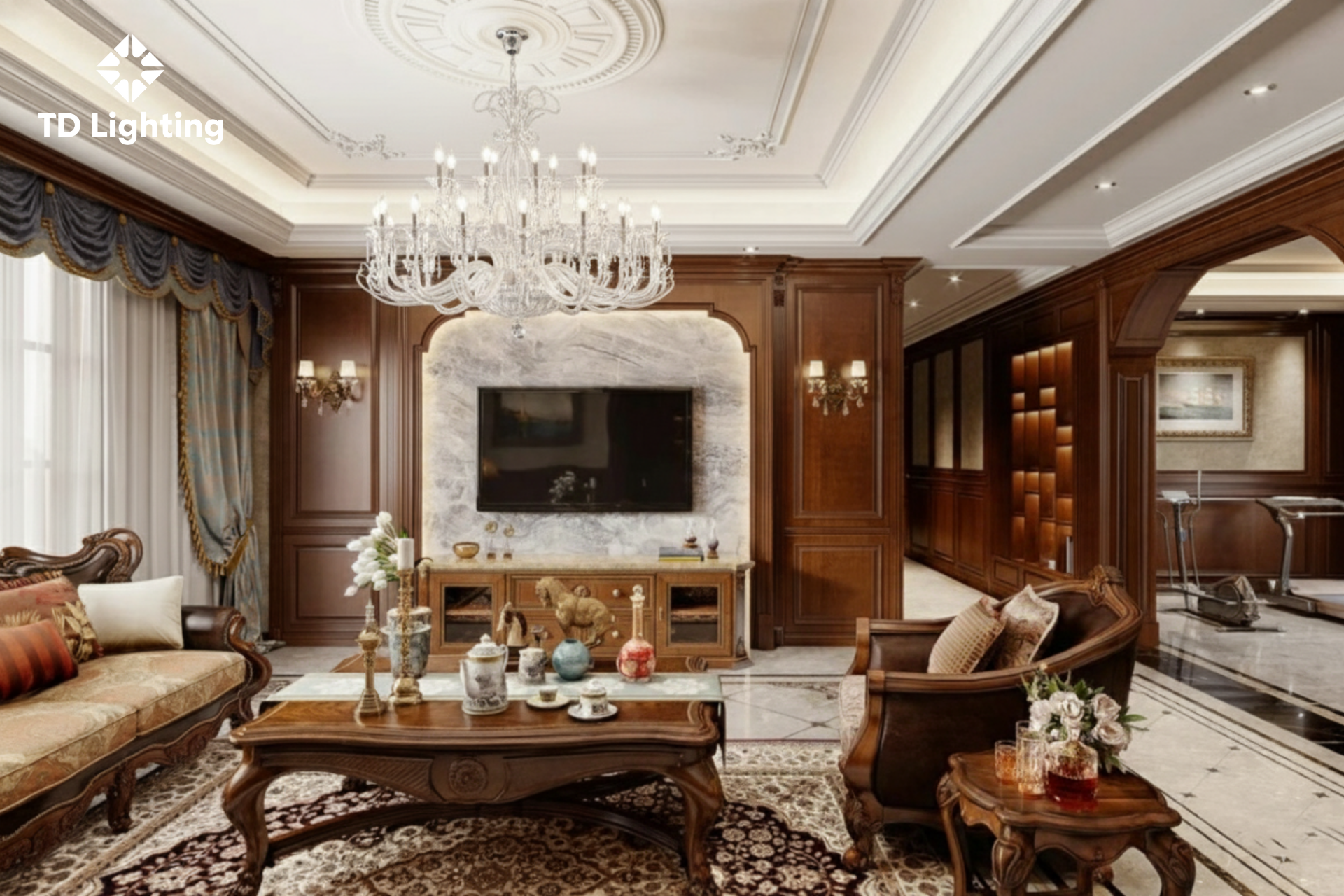 Đèn chùm Allison Iris Cristal Bohemia