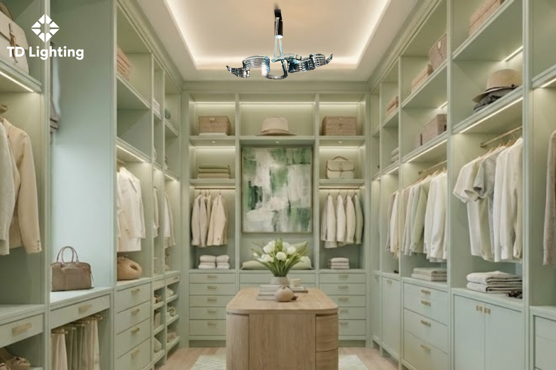 Đèn ốp trần Handel Iris Cristal Bohemia