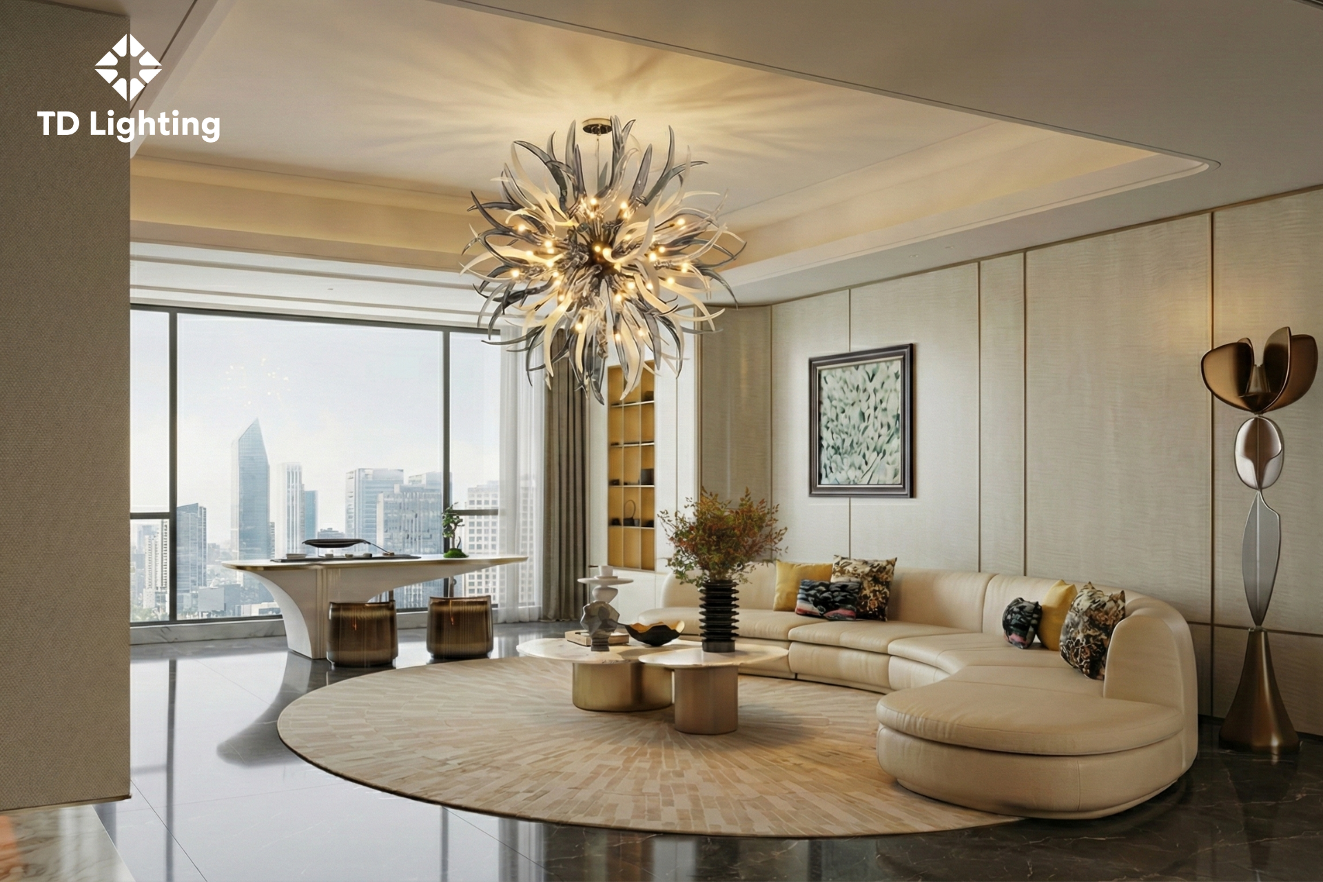 Đèn chùm Jude Iris Cristal Bohemia 3 Đèn chùm Jude Iris Cristal Bohemia