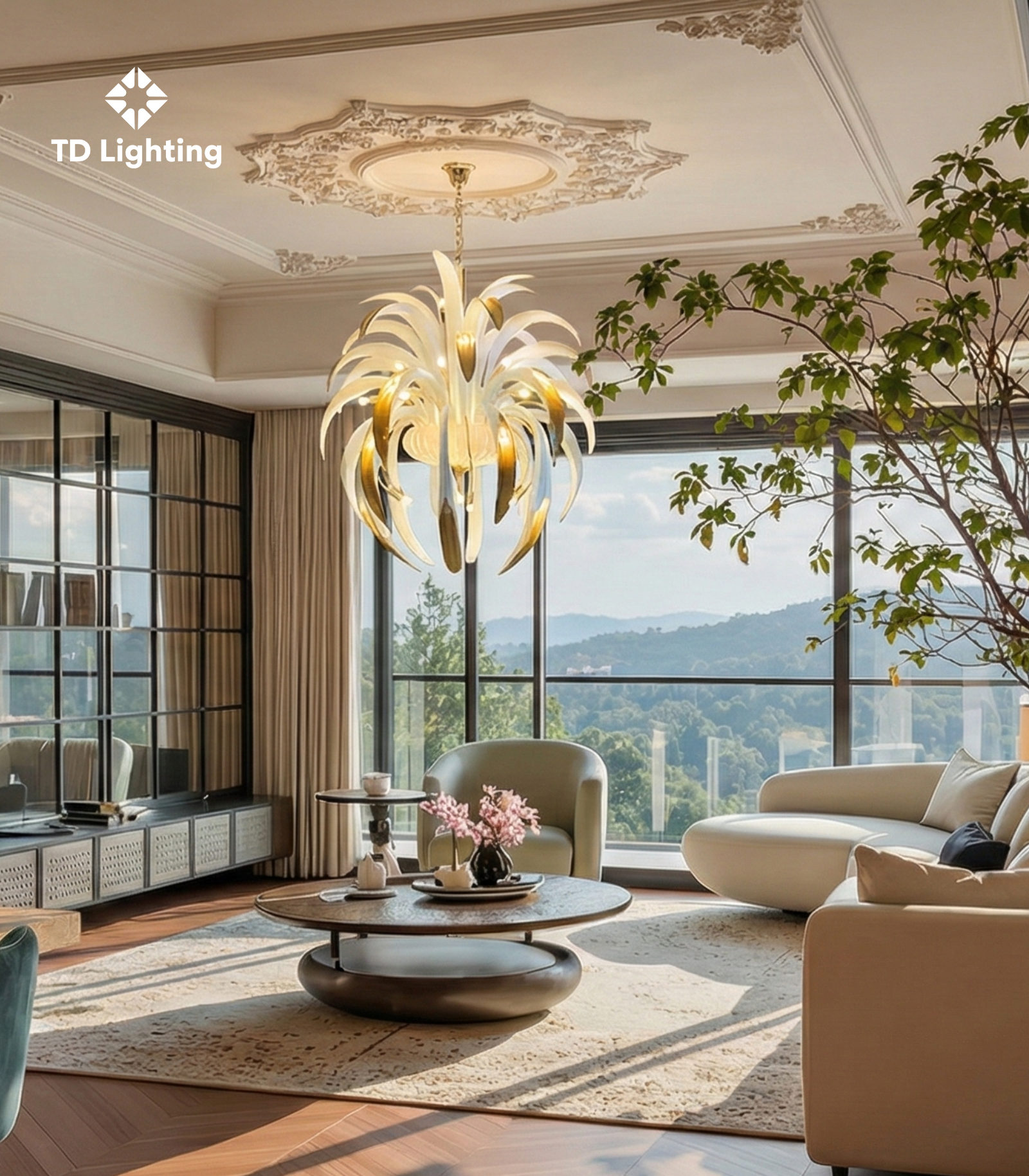 Đèn chùm Lion Iris Cristal Bohemia