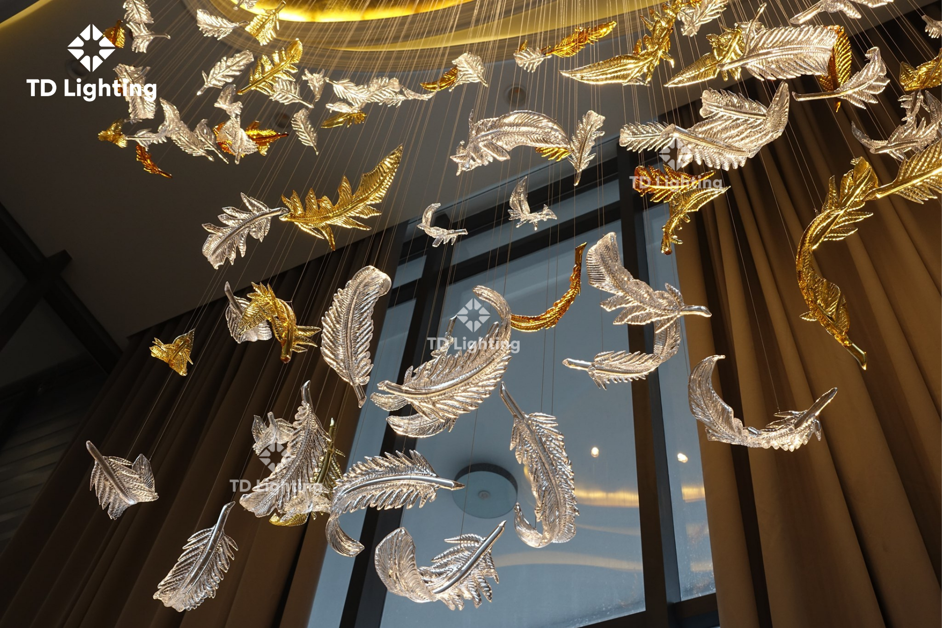 Đèn thả thiết kế Lông Vũ