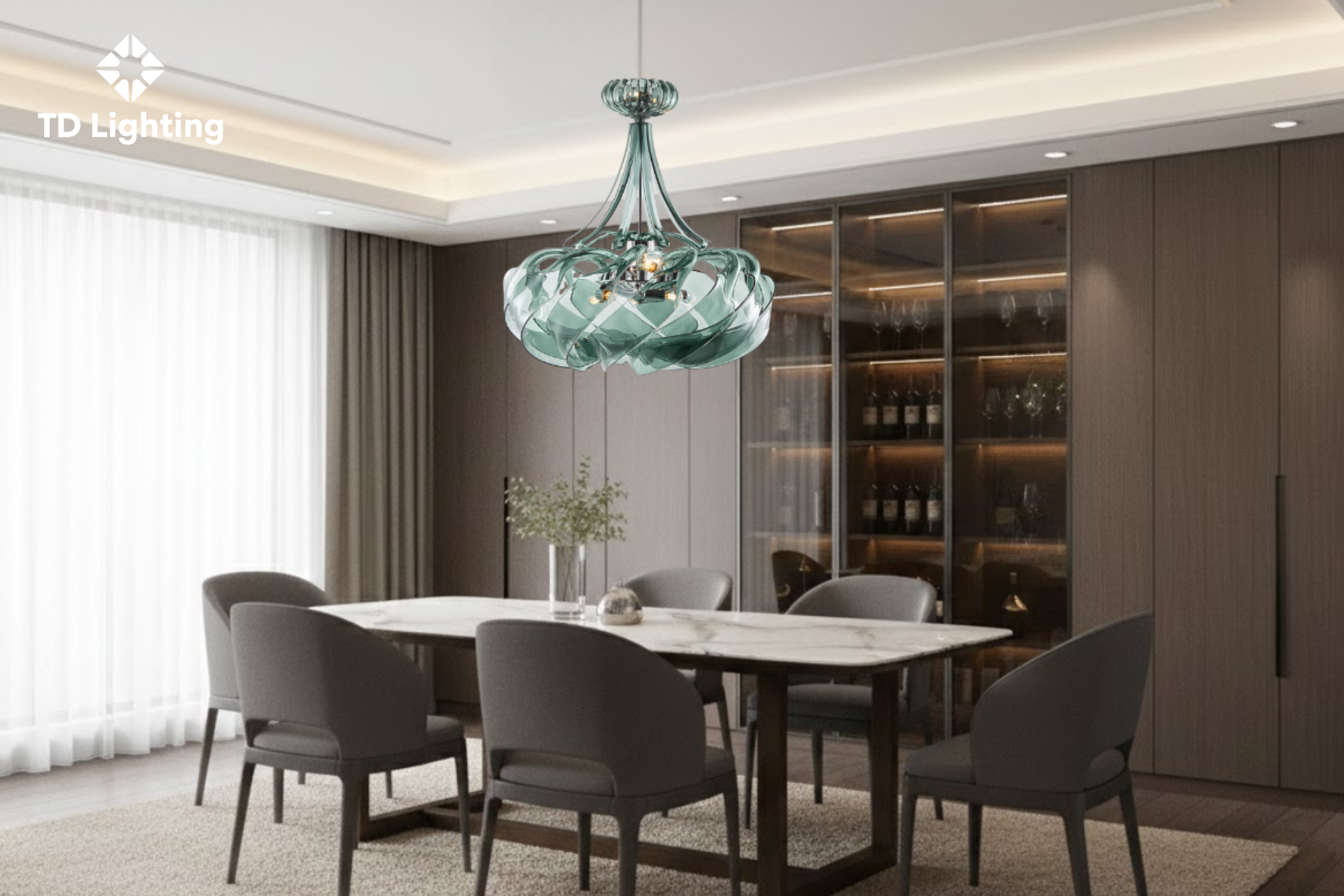 Đèn chùm Mibu Iris Cristal Bohemia 3 Đèn chùm Mibu Iris Cristal Bohemia