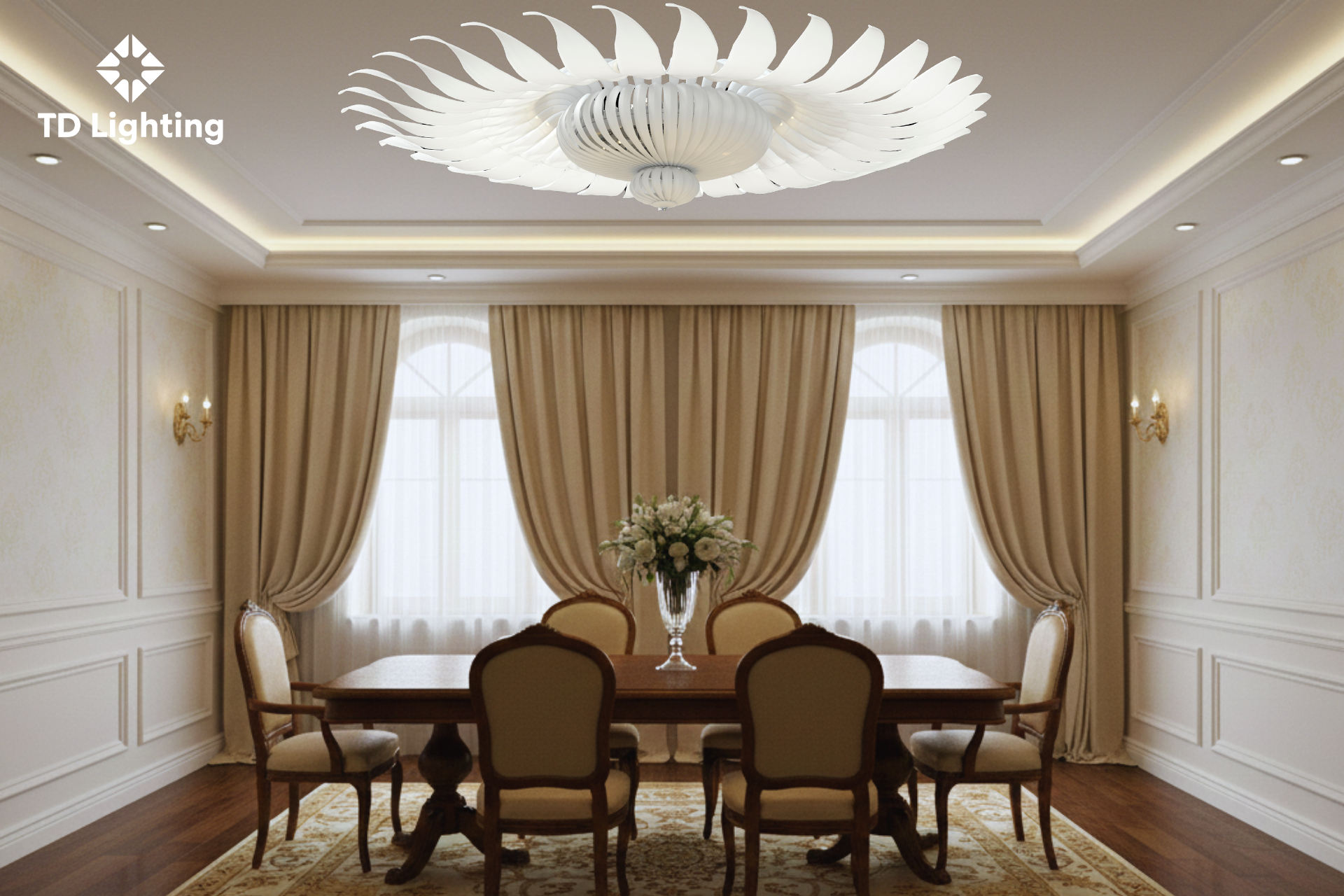 Đèn chùm Sunflower Iris Cristal Bohemia 4 Đèn chùm Sunflower Iris Cristal Bohemia