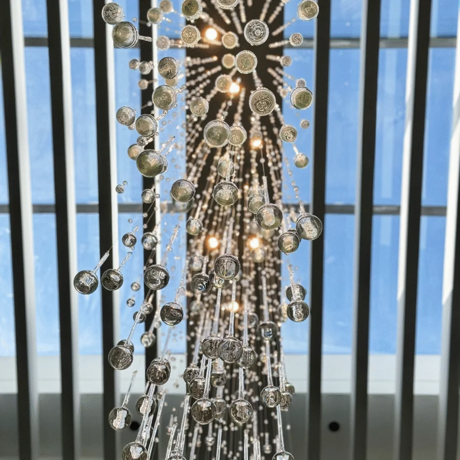 Đèn trang trí Bespoke "Sương mai gọi nắng" tại Biệt Thự thông tầng Hà Nội 4 Đèn trang trí Bespoke "Sương mai gọi nắng" tại Biệt Thự thông tầng Hà Nội