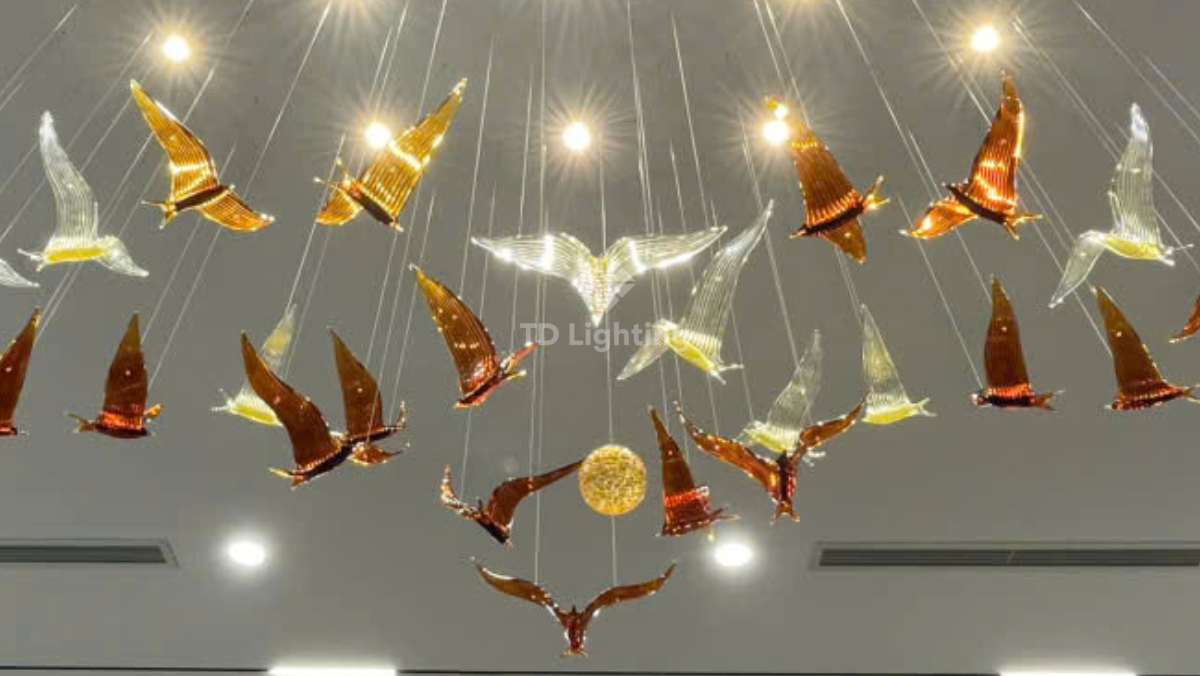 Đèn thả pha lê bàn ăn “Khi Đàn Chim Trở Về”