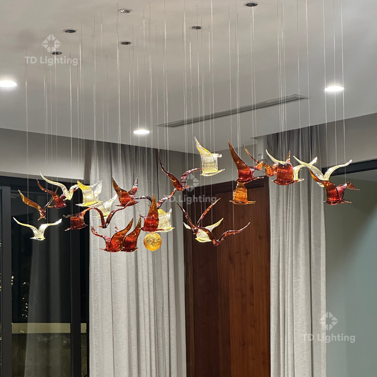 Đèn thả pha lê bàn ăn “Khi Đàn Chim Trở Về”