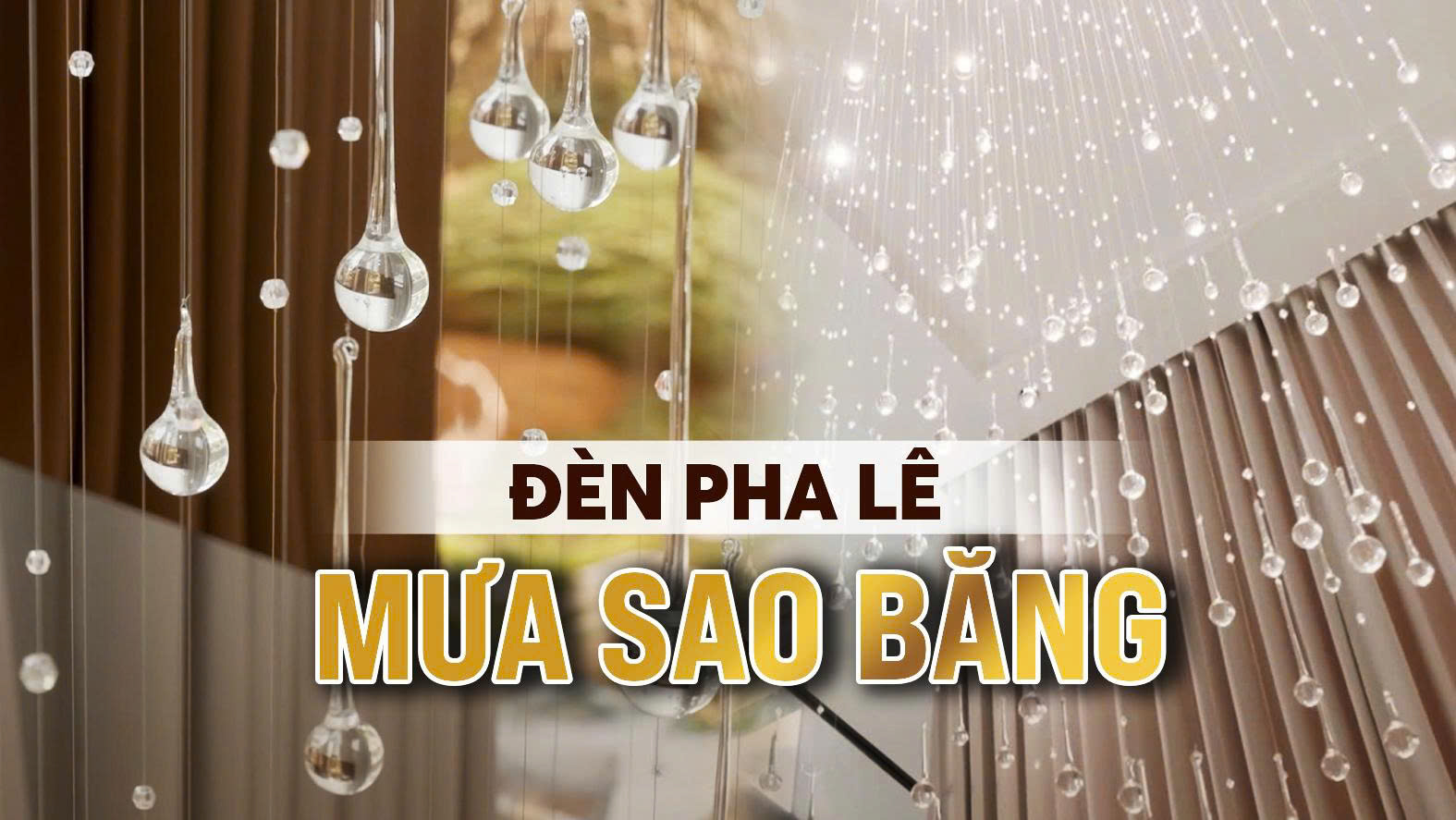 Chiêm Ngưỡng Bộ Đèn Pha Lê Mưa Sao Băng Trong Căn Biệt Thự Khách Hàng TD Lighting