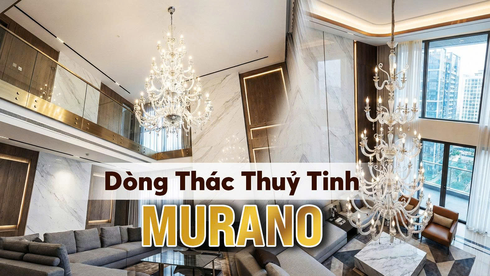 Khám Phá Nhà Khách Với Đèn Thủy Tinh Murano & Pha Lê Swarovski Cao Cấp | TD Lighting