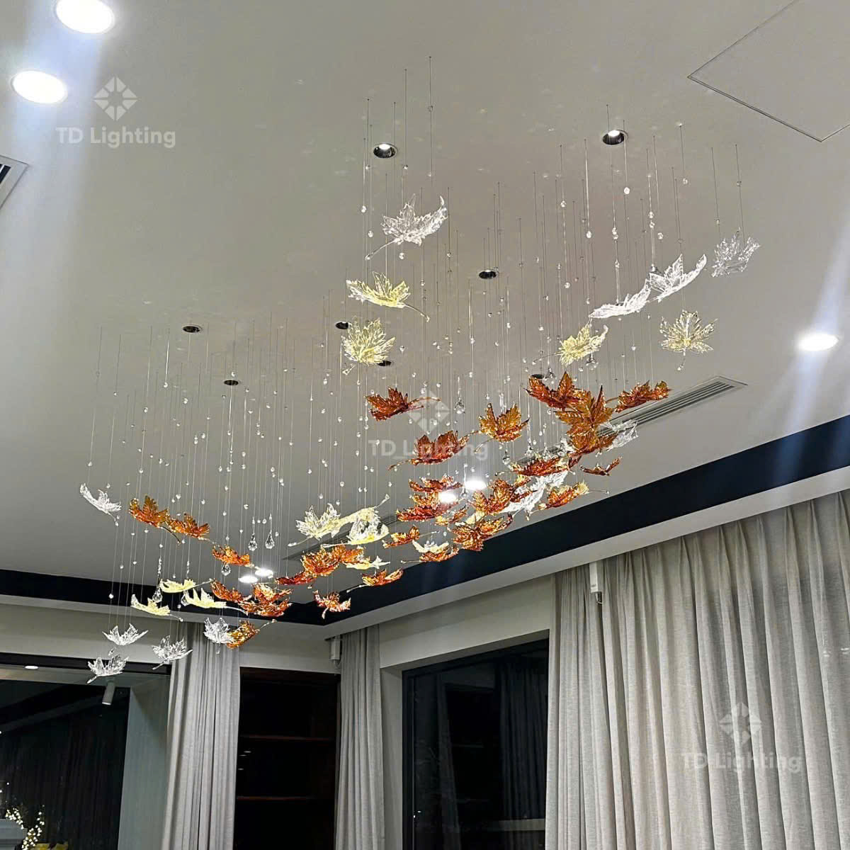 đèn thả thiết kế Lá Phong