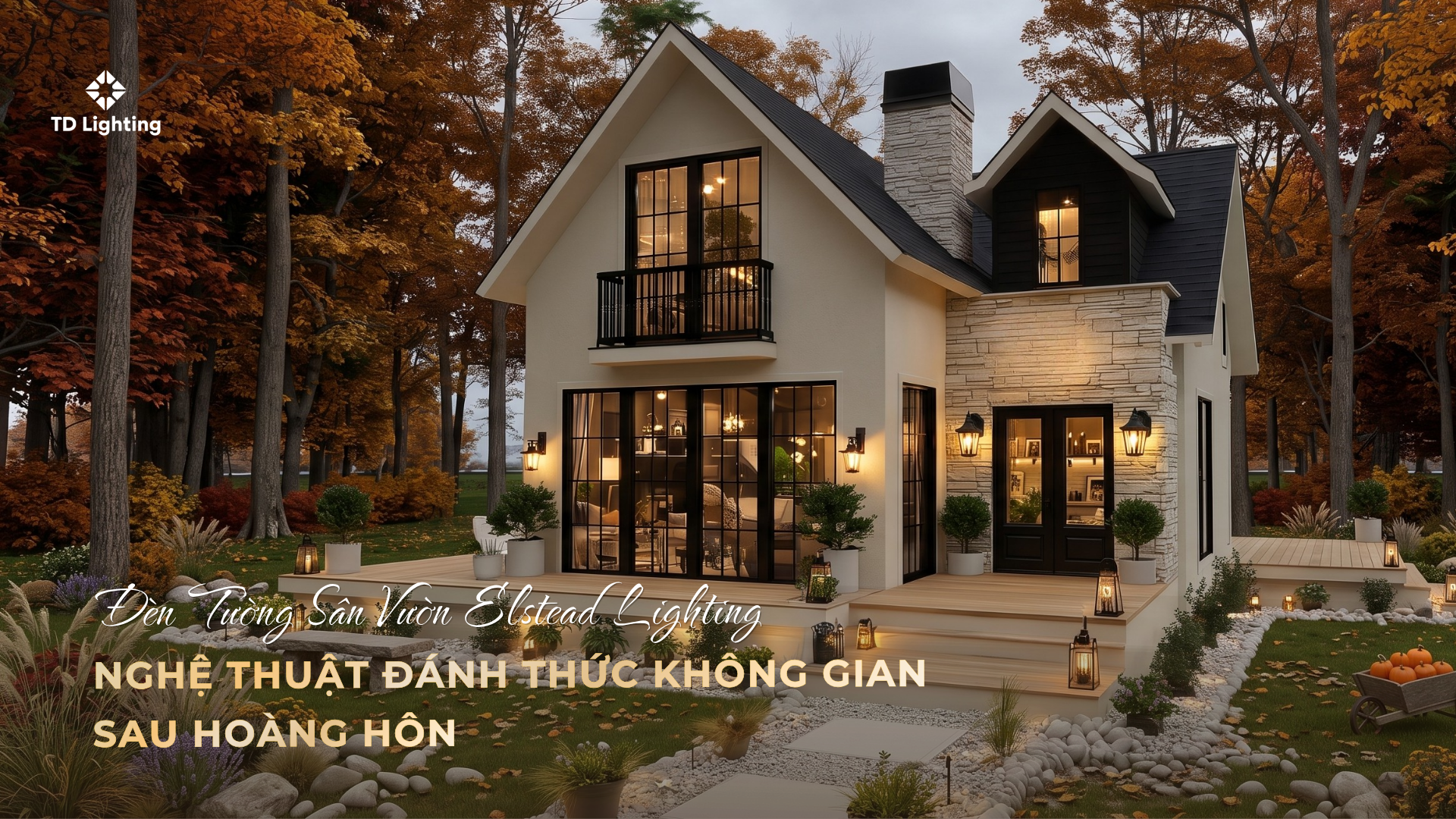 Đèn Tường Sân Vườn Elstead Lighting – Nghệ Thuật Đánh Thức Không Gian Sau Hoàng Hôn