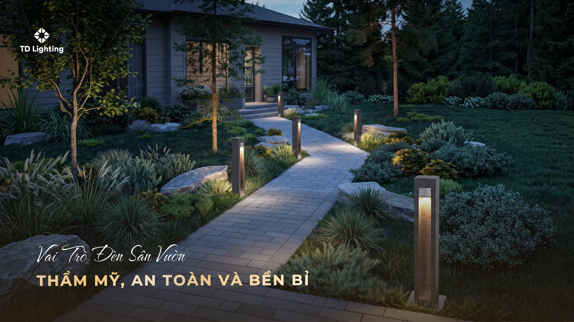 Vai Trò Đèn Sân Vườn – Điểm Chạm Thẩm Mỹ, An Toàn Và Độ Bền Khắc Nghiệt
